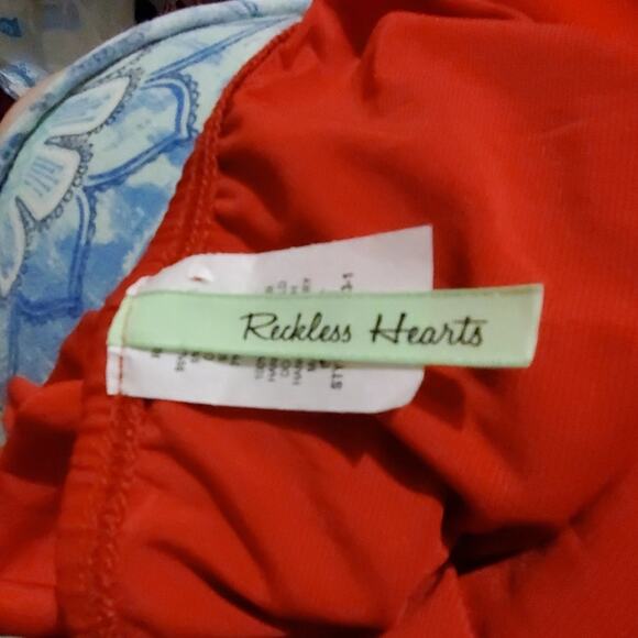 RED ☆ COFFIN GATHERED ☆ SWEETHEART CROP TOP ☆ Size XL ☆ NWOT - Picture 7 of 8